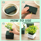 Marsui 30Pcs Floral Foam Blocks Dry and Wet Florist Foam Brick Flower Arrangements Supplies for Fresh and Artificial Flowers Craft Plant Filler Decoration, Green(9 x 4 x 3 Inch)