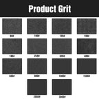 100 Pcs 5 inch Wet Dry Sanding Discs Grit 1000 Hook and Loop 8 Hole Silicon Carbide Orbital Sander Sandpaper