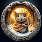 Round Puzzles for Adults 1000 Pieces, Hard Difficult Challenging Puzzles for Adults, 3D Cave Mouse Jigsaw Puzzles 1000 Pieces for Seniors, 3D Visual Flat Puzzle (26.6 x 26.6in)