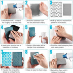BAOFALI 2 Pcs Large Stamping Foam Grey Moldable Foam Stamps Plastic Dry Foam Stamp Pad Cut and Dry Foam Stamping Foam Block for Sculpture, Modeling, DIY Arts and Handicrafts Projects