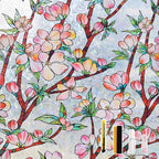 NINETREX Window Privacy Film,3D Stained Glass Window Film,Rainbow Static Cling Stickers Blocks Heat & UV,Non-Adhesive Vinyl for Home Door (Peach Blossom,17.5 x 78.7inch)