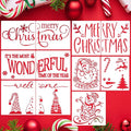 Christmas Stencils for Door Mats 23.6” Christmas Doormat Stencils for Crafts Reusable Holiday Stencil for Doormats Wood Fabrics Decor