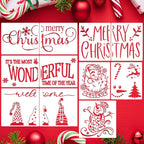 Christmas Stencils for Door Mats 23.6” Christmas Doormat Stencils for Crafts Reusable Holiday Stencil for Doormats Wood Fabrics Decor