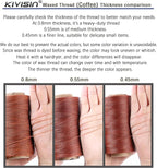 Thin Wax Polyester Thread, 0.45mm, 547 Yards, 3 Ply Round Waxed Cord Strings for Sewing, Beading, Binding, Micro Braiding, Fine Leather Craft and Micro Macrame Jewelry - Copper Color