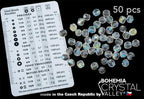 50 pcs Faceted Fire Polished Pressed Czech Glass Beads 6mm (0.24in), 00030-28701 Crystal AB