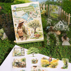 Seasons Journey Pre-Cut PET Sticker Set, 80 Sheets of Seasonal Travel-Themed Stickers for Scrapbooking, Journaling, DIY Crafts, and Junk Journal Ephemera