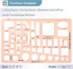 Mr. Pen- House Plan, Interior Design and Furniture Templates, Drafting Tools and Ruler Shapes for Architecture - Set of 3