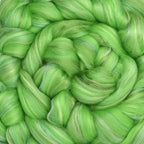 Merino Silk Luxe Tonal Designer Blend. Superfine Merino, Mulberry Silk, Tussah Silk. Top Roving for Spinning or Felting. Secret Garden 1oz