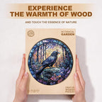Wooden Puzzles for Adults, Wooden Jigsaw Puzzles, Exquisite Raven Puzzle, Gifts for Family or Friends for Any Holiday.（11.4 * 11.4 in 200pcs）