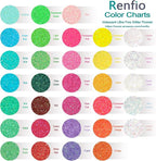 Renfio Iridescent Ultra Fine Glitter Powder Resin Supplies Glitters 1.94 Oz (55g) PET Flake Crafts Sequins 1/128" 0.008" 0.2mm Epoxy Chips Flakes for Tumblers Slime Painting - Orange