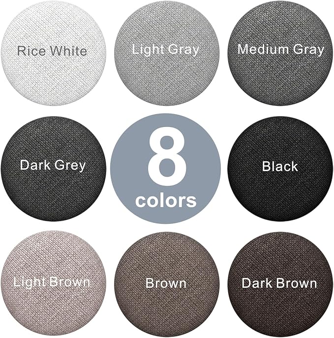 Linen Fabric-Covered Twist Pins - 8 Colors Upholstery Pins & Bed Skirt Pins -Used to Secure Sofa Cushion, Armrest Covers, Furniture & Bed Skir(12, Dark Gray)