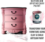 Daydream Apothecary Premium Chalk Style Paint for Furniture, Home Décor, Wood, DIY Interior Projects, Quick Dry, No Prep or Prime Needed, Matte Lite Pink - 16oz
