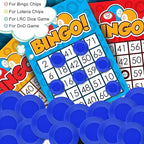 Coopay 500 Pieces Plastic Poker Chips, 1 Inch Bingo Chips Bulk Learning Counters Disks Poker Card Game, Counting Markers for Math Practice, Game Tokens and Teaching Rewards, 25 mm (Blue)