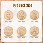TXIN 6-Piece Magnetic Needle Nanny - Flower Patterned Needle Keepers for Cross Stitch, Embroidery, Crafts & Needlework Supplies