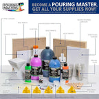 Pouring Masters Blue/Gold Iridescent Special Effectsr Acrylic Pouring Paint - Premium 32-Ounce Pre-Mixed Fluid Acrylic Paint - Fluid Art Supplies for Canvas, Wood, Paper, Tile & Rocks