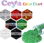 Ceya Holographic Chunky Glitter, 1 LB/ 16OZ Laser Orange Bulk Craft Glitter Mixed Chunky Fine Glitter Bottled Metallic Flake Nail Sequins for Resin, Tumblers, Scrapbooking, Festival Decor, Art Project
