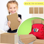 Handepo 100 Pack Composition Notebooks A5/A6 Ruled Lined Composition Kraft Notebooks Bulk Soft Cover Journals Travel Diary Memo for Students Classroom Office Supplies(A5,Kraft Color)