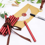 SWANGSA 20 Pieces Glue Gun Sealing Wax Sticks Metallic Red for Wax Seal Stamp, Great for Wedding Invitations, Cards, Envelopes, Wine Packages, Gift Wrapping (Metallic Red)