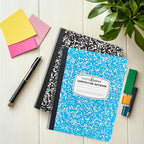 PARTH iMPEX 12 Pack Bulk Composition Notebooks Wide Ruled, 200 Pages (100 Sheets), 9-3/4 x 7-1/2, Hard Cover Wide Ruled Notebooks in 6 Assorted Colors, Composition Notebook For School College Office