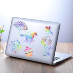 Outus 24 Sheets Holographic Sticker Paper Holographic Laminate Sheets Transparent Overlay Lamination Sticker Self Adhesive Vinyl Film A4 Size, 8.25 x 11.7 Inches(Gem Patterns)