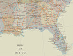 24x36 United States, USA Contemporary Premier Wall Map Poster (24x36 PAPER)