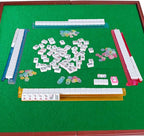 Smartxchoices 166 Tiles Mah Jongg Set American Mahjong 4 Color Pushers/Racks Mahjongg Game with Soft Velour Bag,Western Mahjongg Tiles