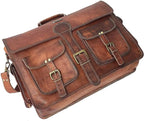 cuero DHK 14 Inch Vintage Handmade Leather Messenger Bag for Laptop Briefcase Best Computer Satchel Distressed Bag