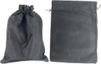 Palmhomee Pack of 4 Burlap Gift Bags with Drawstring Linen Jewelry Pouches Wedding Hessian Jute Bags for Birthday and Treat Pouches Party Wedding Favors Gift (12x16 Inch, Black)