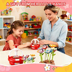 EALRIDV Fabric Flower Bouquets Toys, DIY Flower Press Kit, Creative Floral Craft Set for Kids Ages 4 5 6 7 8+ Years Old, Build Your Own for Birthday Gifts, Arts and Crafts Projects