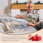 ALL4JIG 2000 Pieces 2-in-1 Tilting & Rotating Puzzle Board for Adults Gifts, Wooden Jigsaw Puzzle Table with 4 Drawers, 28.5" x 40.1" Portable Board with Lazy Susan and Cover