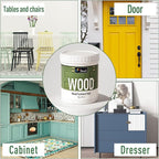 DWIL Matte Finish Furniture Paint - 32 Oz Wood Paint for Cabinets, Doors, Tables, and Dressers Refinishing - Water-Based, Non-Toxic & Odorless, Easy to Apply(Anthracite Gray)-With Tools