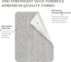 King Mountain Premium Linen Fabric Iron-on Repair Patch, Inside&Outside Fabric Repair Patch, 3"x60" with Backing Glue Linen Repair Decorative Patch kit (Linen-3"x60", Light Grey)