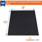 MAGZO 5Pcs Adhesive Foam Padding 1/8 in Thick X 12 in X 8 in,Closed Cell Foam Sheets Neoprene Rubber Self Stick Pads Anti Vibration Pads,Black (12in x 8in x 1/8in, 5Pcs)
