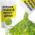 Hemway Glitter for Resin 100g Lime Green Metallic Crystals for Epoxy Craft Super Chunky Flakes Tumblers Wax Melt