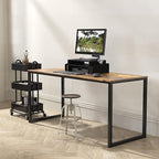 SHW Mission 48-Inch Home Office Computer Desk, Rustic Brown
