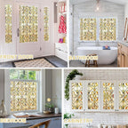3D Stained Glass Window Privacy Film, Heat Control UV Blocking Static Cling Decorative Window Film for Bathroom,Front Door,Home Non Adhesive,GiltGaze 16.9 x 78.7 inches