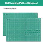 Headley Tools Thickened 24 x 36 Inch Self Healing Sewing Cutting Mat, A1 Rotary Cutting Sewing Mat for Crafts, Double Sided 5-Ply Table Cutting Board for Fabric Quilting Leather Hobby, (Green)