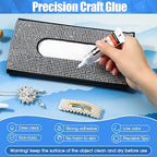 B-7000 Glue Clear for Rhinestone Crafts, Jewelry and Bead Adhesive B7000 Semi Fluid High Viscosity Glues for Clothes Shoes Fabric Cell Phones Screen Repair Metal Stone Nail Art Glass (4x15 ml/0.5 oz)
