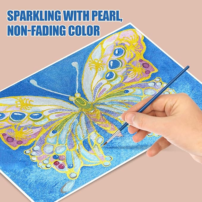 Mini Forestry Shifting Watercolor Painting Set, 20 Color Shifting Watercolor Paint Kit, Shimmer Metallic Watercolor Paints, Glitter Watercolor Paint, Solid, DunHuang Style