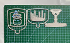 Mvchifay Cutting Dies Happy Birthday Holiday Thanks Greetings Metal Stencils Scrapbooking Tool Love Heart DIY Carbon Steel Embossing Template for Paper Card Making (Cake-7.4x17.2cm)