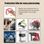 2 Pack Clear Acrylic Sheets for Laser Cutting 1/8inch Thick 8×12in Plexiglass Sheets for Craft Easy-Process Transparent Plastic Blanks Sheets with Protective Paper for Picture Frames