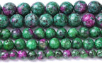 45pcs 8mm Natural Epidote Zoisite Stone Beads for Jewelry Making DIY Bracelet Necklace Accessories 15" Energy Healing Power Stone Beads