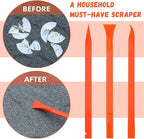 Minatee 18 Pieces Non-scratch Plastic Scraper Tool Multi-purpose Carbon Fiber Pen-shaped Plastic Scraper for Cleaning Small and Narrow Space(Orange)