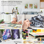 ARTEZA Canvas Boards for Painting, 11 x 14 Inches, Pack of 14, Blank White Canvas Panels for Acrylic, Oil, Gouache & Tempera Painting