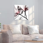 Empire Art Direct Frameless Free Floating Tempered Glass Panel Graphic Wall Art Ready to Hang, 24" x 24", Coral Luster