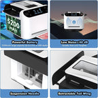 Automatic Card Shuffler and Dealer Machine 360° Rotation, Supports 12 Players, Rechargeable Card Shufflers, UNO Shuffler Card Machine Perfect for Rummy, Poker, Phase 10, Skip-Bo, Texas Hold'em