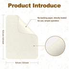 Iron on Patches, 8 Pieces Iron on Linen Patches, Fabric Patches for Couch, Tent, Clothing, Seat, Linen Repair Decorating Kit 3.7" by 4.9" (9.5 cm x 12.5 cm, Off White)