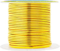 Mandala Crafts 14 Gauge Anodized Aluminum Craft Wire for Jewelry Making - 60 FT Colored Flexible Light Gold Wire - Bendable for Bonsai Armature Crafting Sculpting