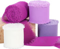 TONIFUL 4 Rolls Light Purple Chiffon Ribbon 1.5" x 5.5 Yards for Gift Wrapping, Wedding Decoration, DIY Crafts