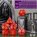 Coyeekn DND Dice Sets, 10 X 7 Sets (70 Pieces) Polyhedron Dice for Dungeons and Dragons RPG MTG D&D Tabletop Game with 1 Big Pouch D4 D8 D10 D12 D20